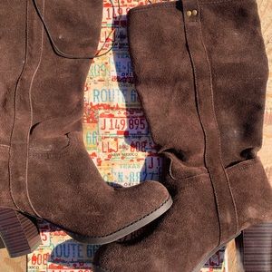Brown Suede Boots